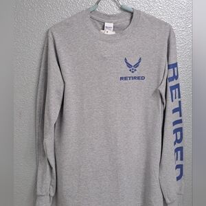 NWT Eagle Air Force Retired Sport Long Sleeved Grey Shirt   Size S